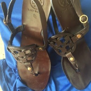 Tory Burch Healed Miller Brown. Wear but life left